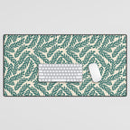 Green Leaves Pattern  Desk Mat Gallery Image 1