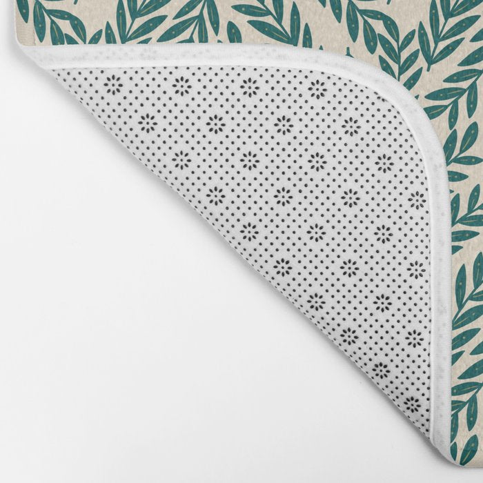 Green Leaves Pattern  Bath Mat Gallery Image 2