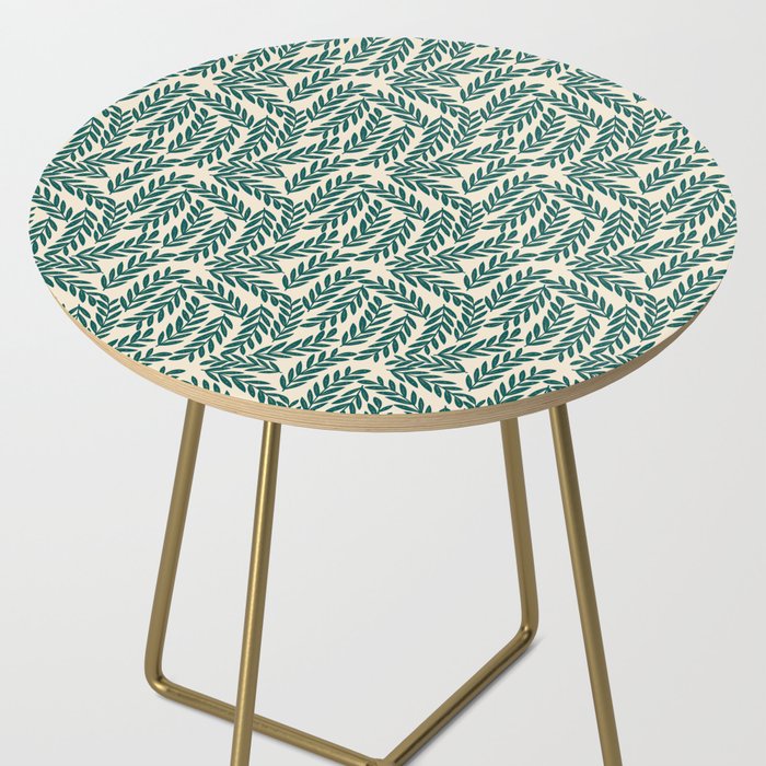 Green Leaves Pattern  Side Table Gallery Image 2