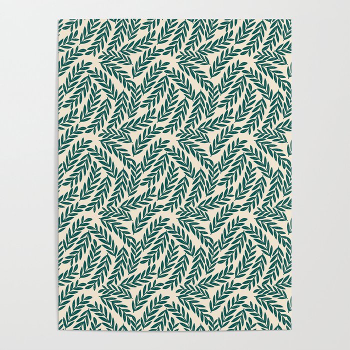 Green Leaves Pattern  Poster Gallery Image 4