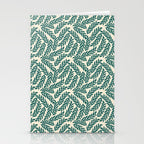 Green Leaves Pattern  Stationery Card Gallery Image 2