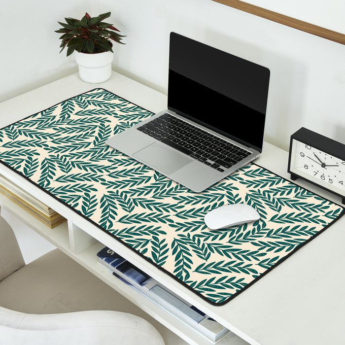 Green Leaves Pattern  Desk Mat Gallery Image 2