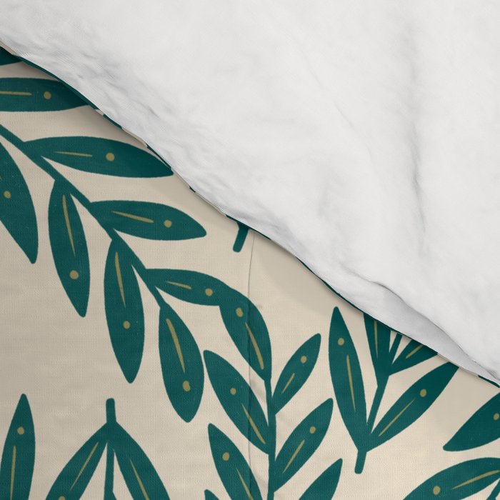 Green Leaves Pattern  Comforter Gallery Image 4