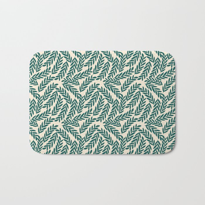 Green Leaves Pattern  Bath Mat Gallery Image 1