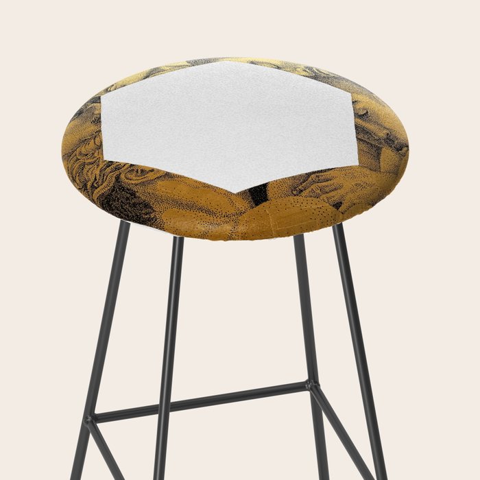 Hexed Enigma NOODDOOD Painting (GOLD DOESN'T PRINT SHINY) Stool Gallery Image 2