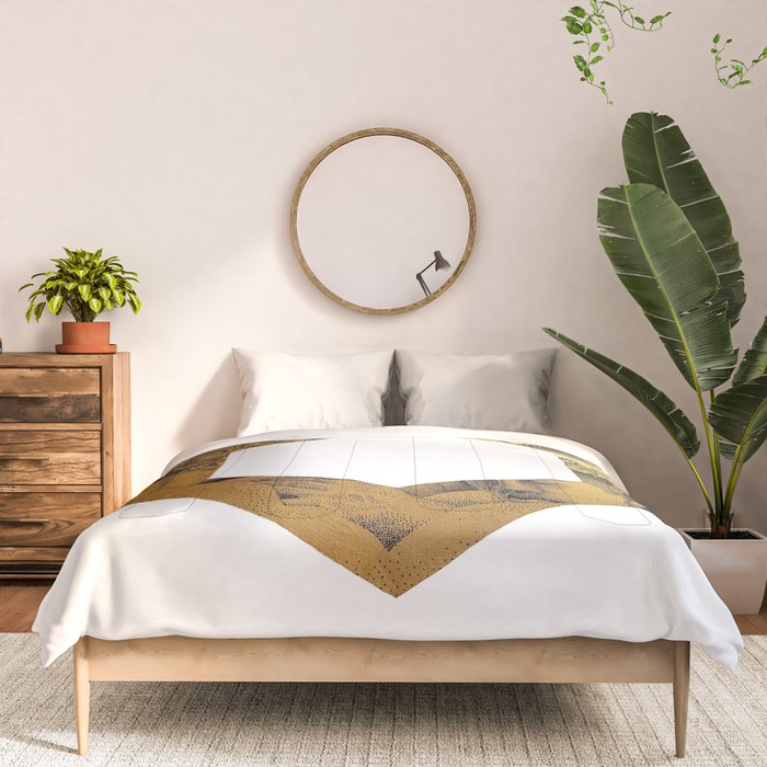 Hexed Enigma NOODDOOD Painting (GOLD DOESN'T PRINT SHINY) Comforter Gallery Image 3