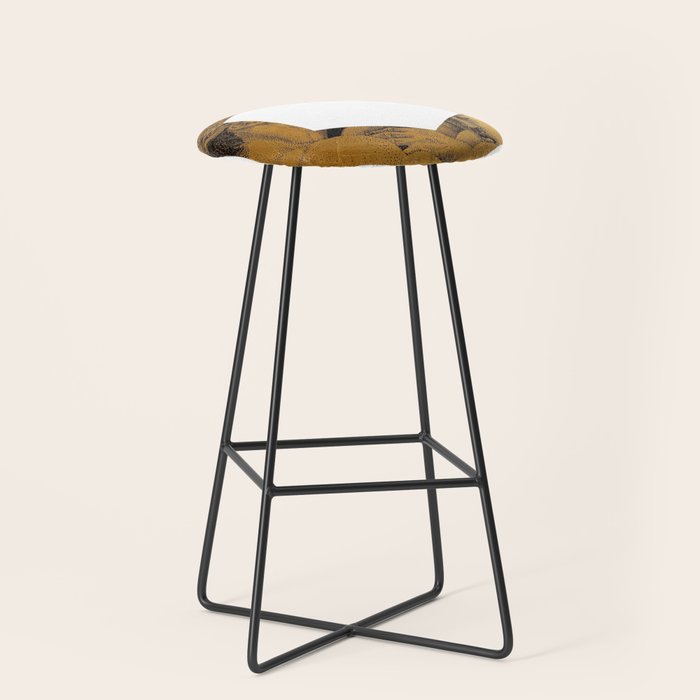 Hexed Enigma NOODDOOD Painting (GOLD DOESN'T PRINT SHINY) Stool Gallery Image 1