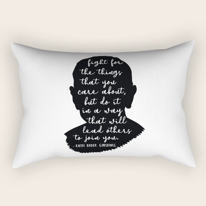 Ruth Bader Ginsburg Quote Rectangular Pillow Gallery Image 2