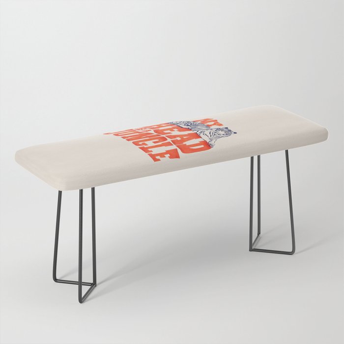 My Head is a Jungle-Tiger typography Bench Gallery Image 1