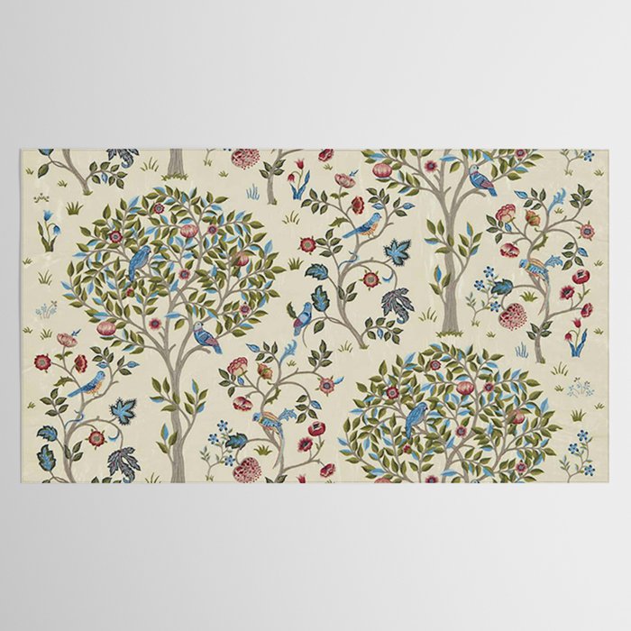William Morris Vintage Kelmscott Tree Orchard Tablecloth Gallery Image 2