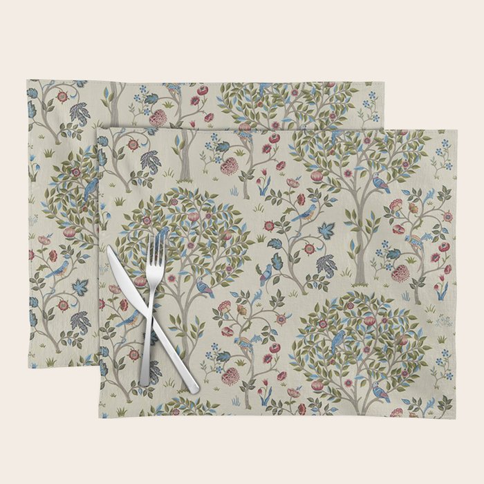 William Morris Vintage Kelmscott Tree Orchard Placemat Gallery Image 1