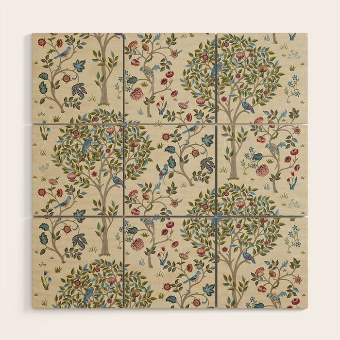 William Morris Vintage Kelmscott Tree Orchard Wood Wall Art Gallery Image 1