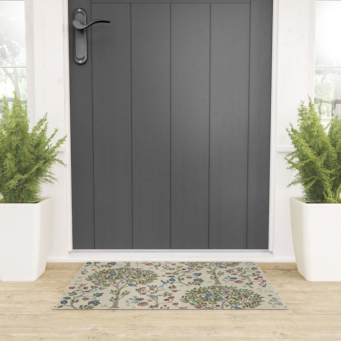 William Morris Vintage Kelmscott Tree Orchard Welcome Mat Gallery Image 3