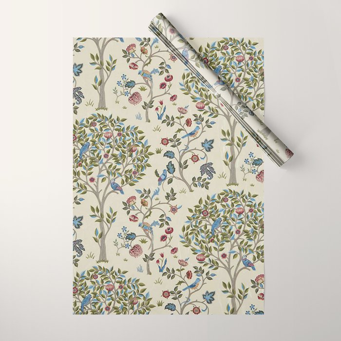 William Morris Vintage Kelmscott Tree Orchard Wrapping Paper Gallery Image 1