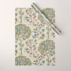 William Morris Vintage Kelmscott Tree Orchard Wrapping Paper Gallery Image 1