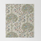William Morris Vintage Kelmscott Tree Orchard Throw Blanket Gallery Image 2
