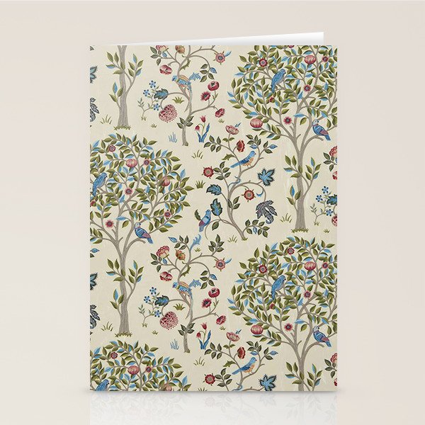 William Morris Vintage Kelmscott Tree Orchard Stationery Card Gallery Image 1