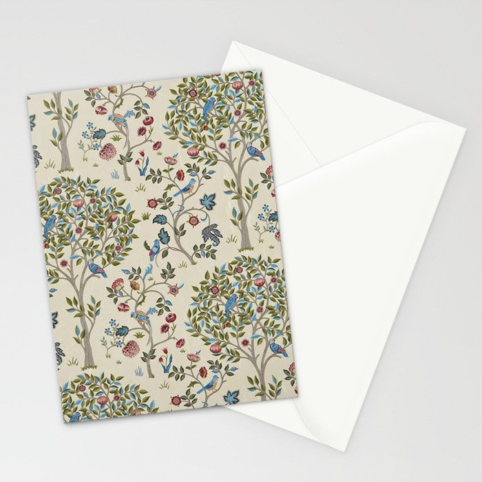 William Morris Vintage Kelmscott Tree Orchard Stationery Card Gallery Image 2