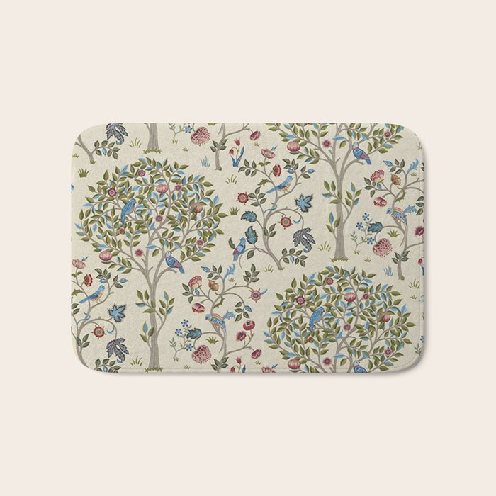 William Morris Vintage Kelmscott Tree Orchard Bath Mat Gallery Image 1