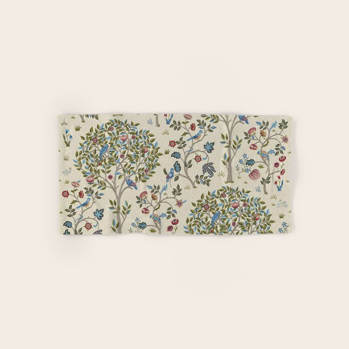 William Morris Vintage Kelmscott Tree Orchard Bath Towel Gallery Image 1
