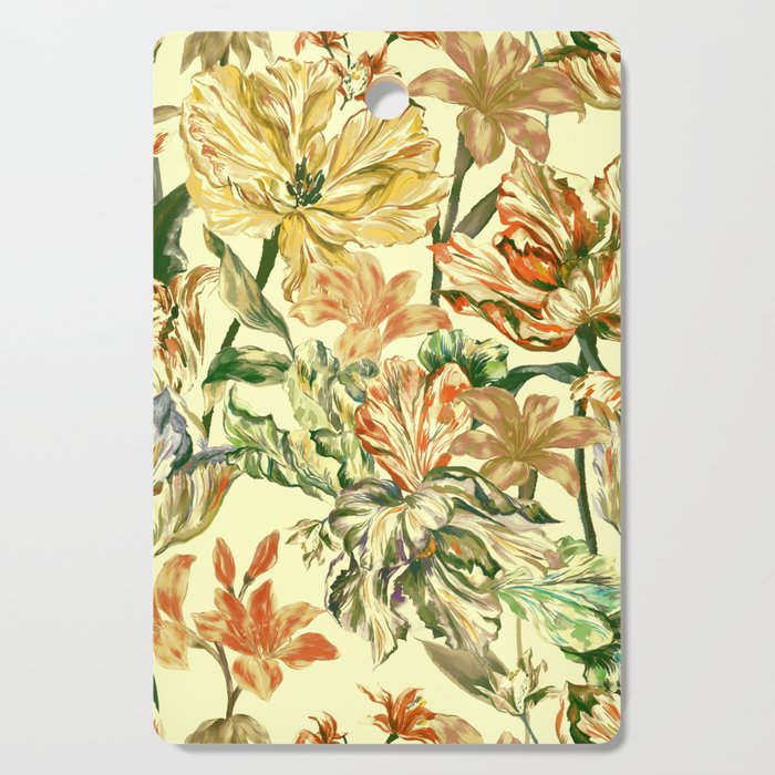 Watercolor Golden Bloom Cutting Board Gallery Image 1