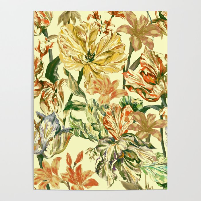 Watercolor Golden Bloom Poster Gallery Image 1