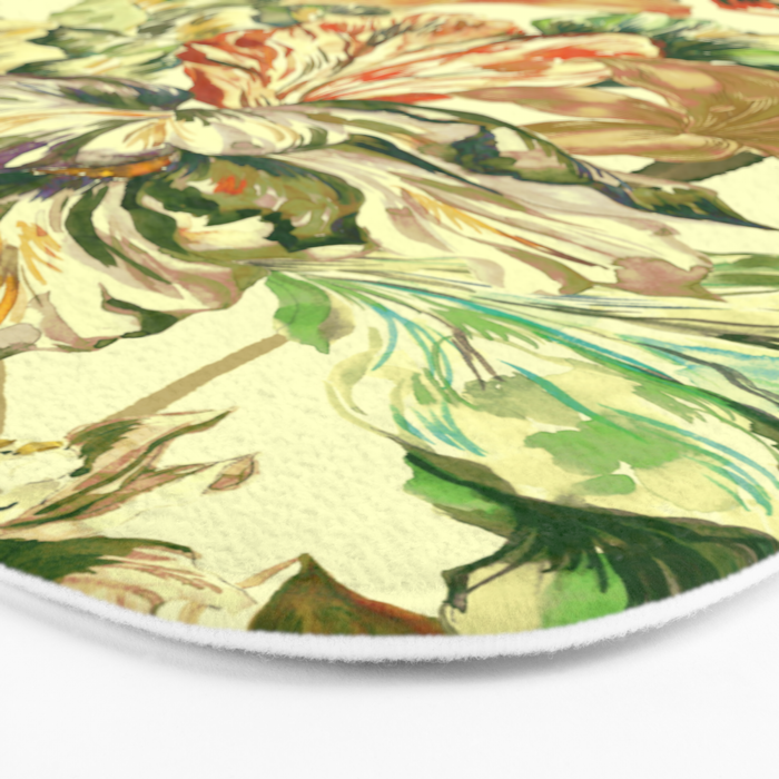 Watercolor Golden Bloom Bath Mat Gallery Image 3