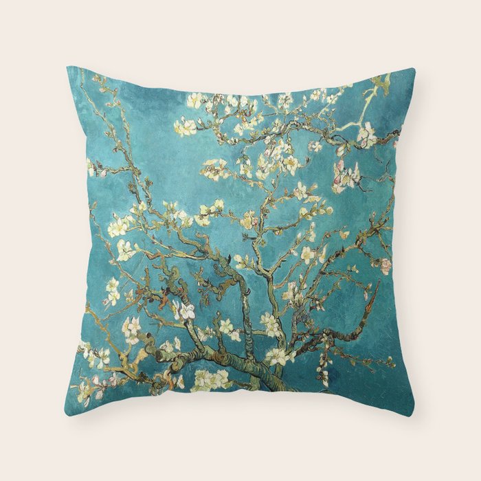 HD Vincent Van Gogh Almond Blossoms Throw Pillow Gallery Image 1