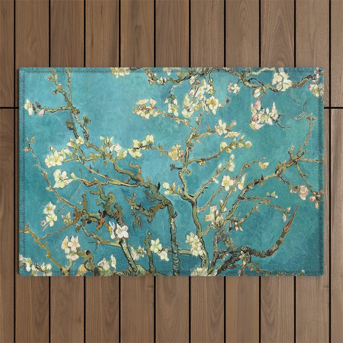 HD Vincent Van Gogh Almond Blossoms Outdoor Rug Gallery Image 1