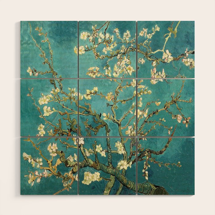 HD Vincent Van Gogh Almond Blossoms Wood Wall Art Gallery Image 1
