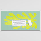 Lime & Sea Green: Matisse Paper Cutouts 06 Desk Mat Gallery Image 1