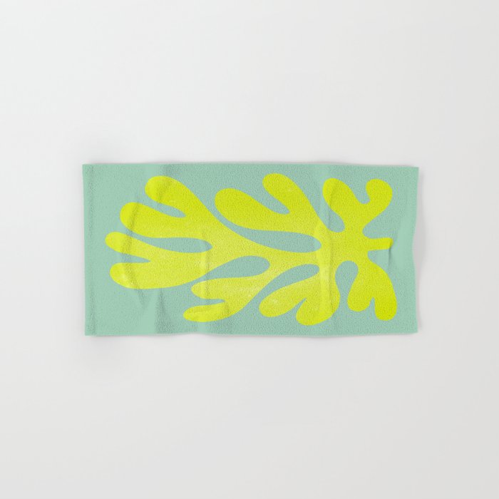 Lime & Sea Green: Matisse Paper Cutouts 06 Bath Towel Gallery Image 1