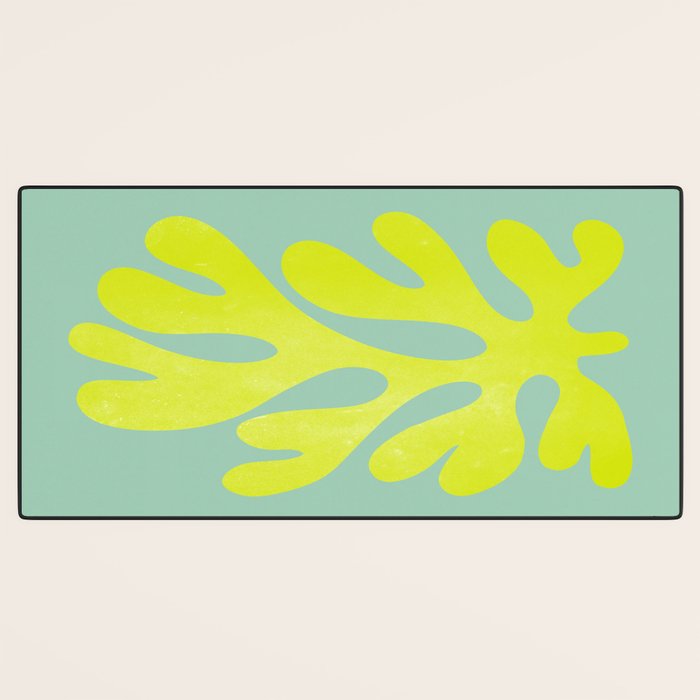 Lime & Sea Green: Matisse Paper Cutouts 06 Desk Mat Gallery Image 3