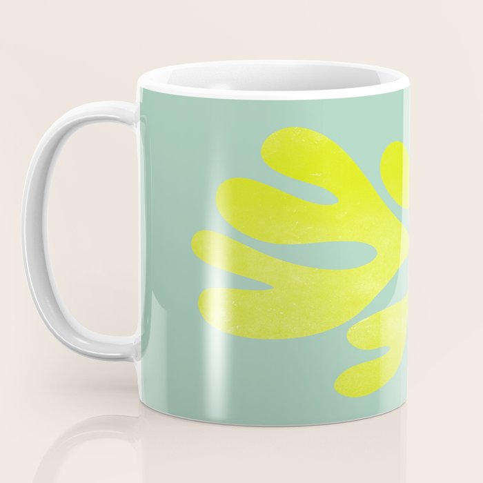 Lime & Sea Green: Matisse Paper Cutouts 06 Coffee Mug Gallery Image 3