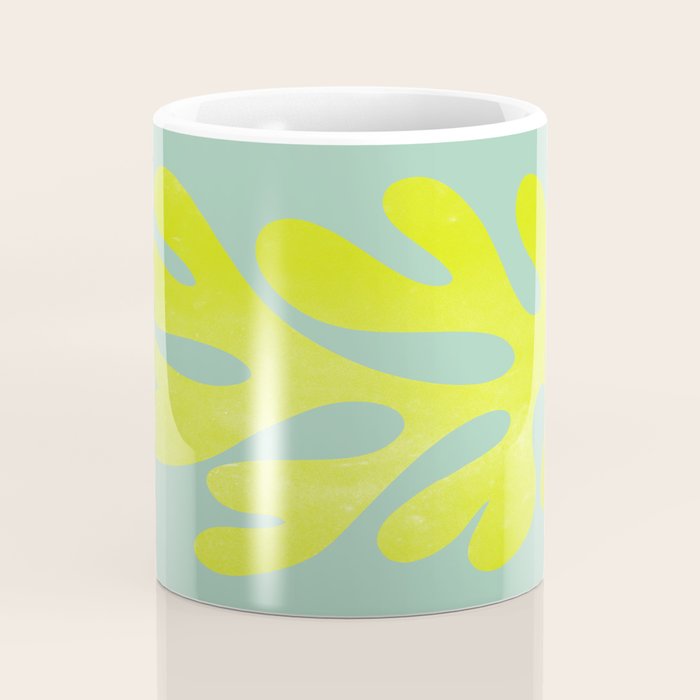 Lime & Sea Green: Matisse Paper Cutouts 06 Coffee Mug Gallery Image 4