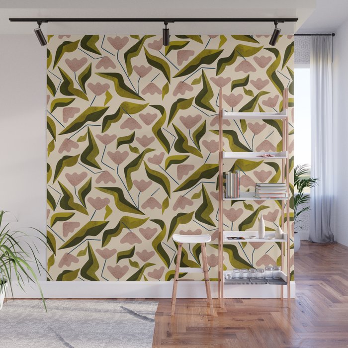 Funky Tulips Wall Mural Gallery Image 1
