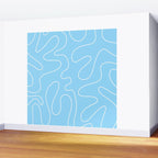 Light Blue Squiggle Abstract Pattern Wall Mural Gallery Image 2