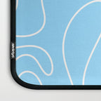 Light Blue Squiggle Abstract Pattern Laptop Sleeve Gallery Image 3
