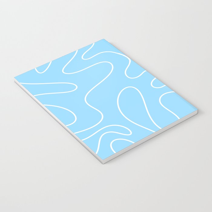 Light Blue Squiggle Abstract Pattern Notebook Gallery Image 3