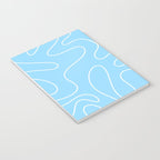Light Blue Squiggle Abstract Pattern Notebook Gallery Image 3