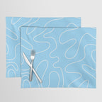 Light Blue Squiggle Abstract Pattern Placemat Gallery Image 1