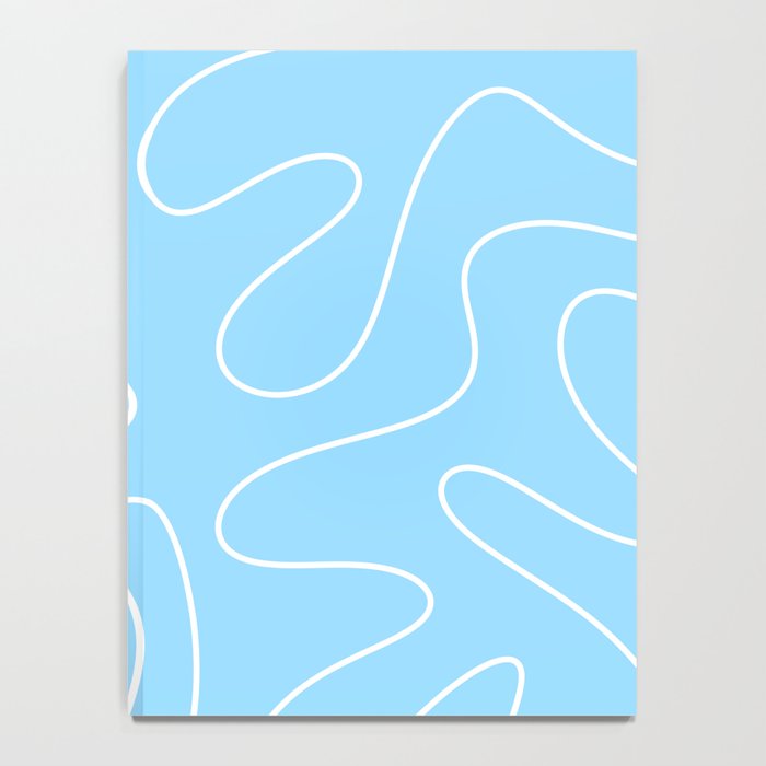 Light Blue Squiggle Abstract Pattern Notebook Gallery Image 4