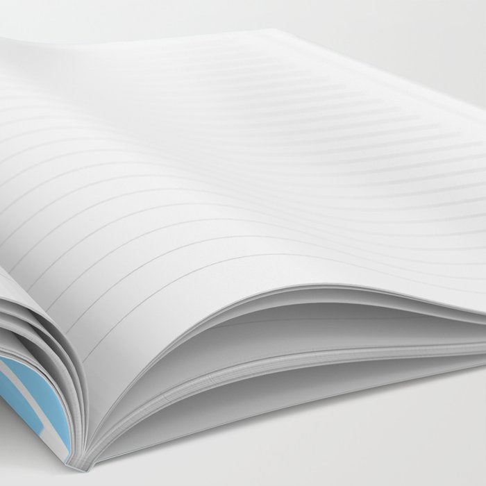 Light Blue Squiggle Abstract Pattern Notebook Gallery Image 2