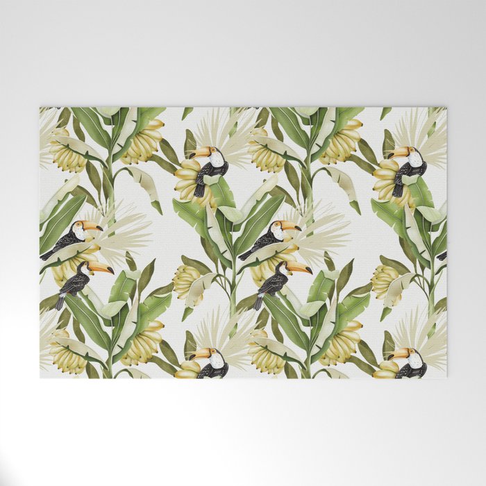 Toucans in Banana Plantation N Welcome Mat Gallery Image 1