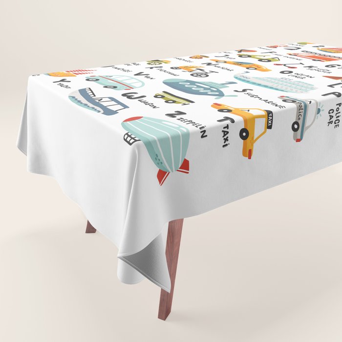 Beep Beep Alphabet Tablecloth Gallery Image 1