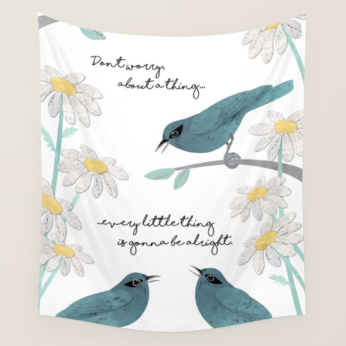 Three Little Birds (Parts 1 and 2) Wall Tapestry Gallery Image 4