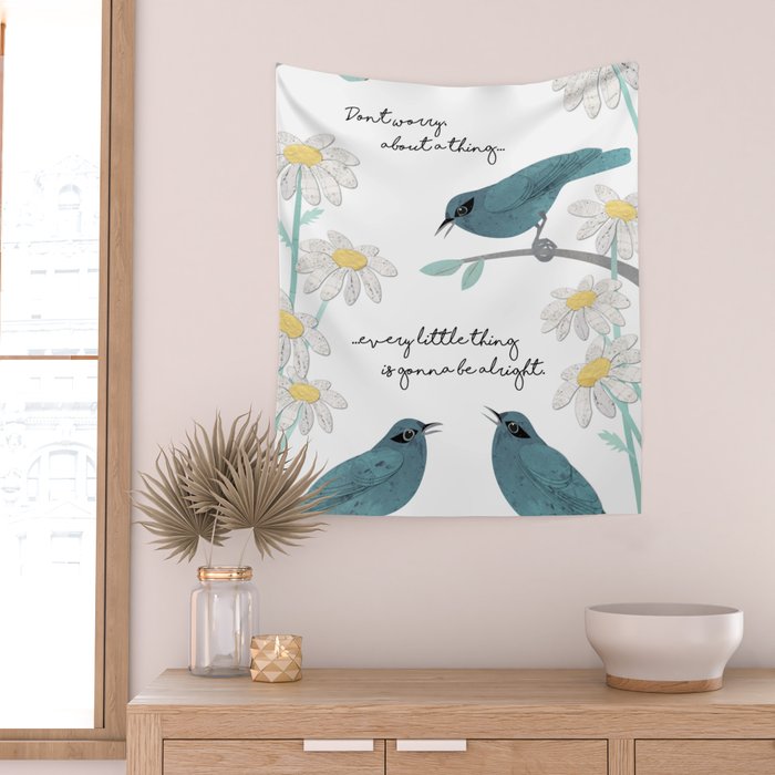 Three Little Birds (Parts 1 and 2) Wall Tapestry Gallery Image 2