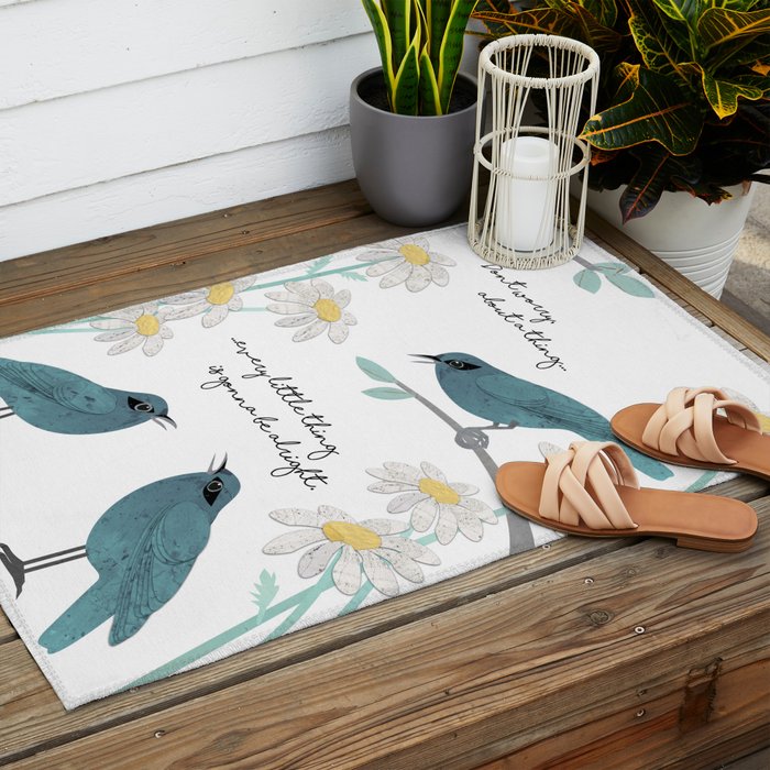 Three Little Birds (Parts 1 and 2) Outdoor Rug Gallery Image 2