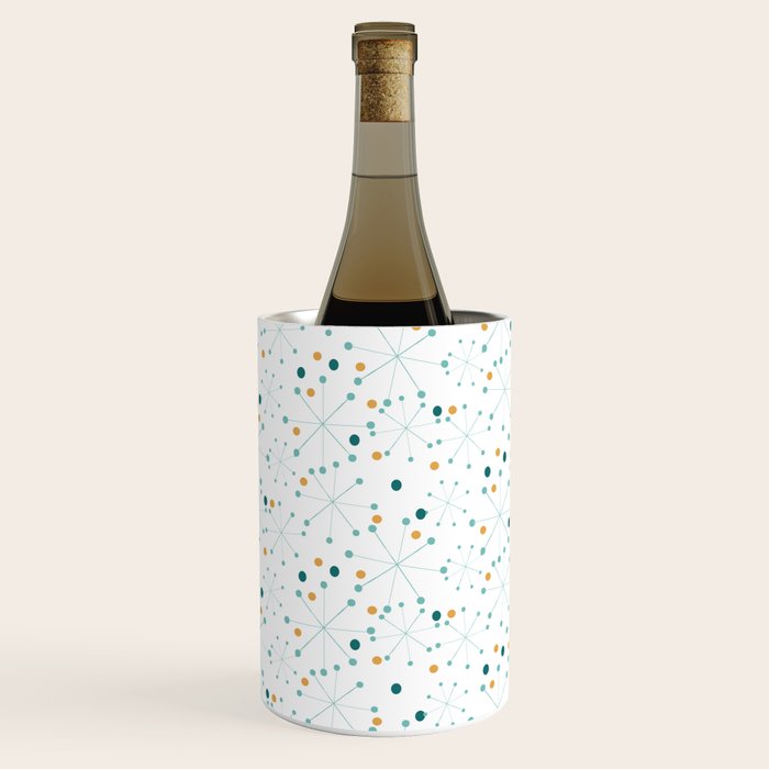 Mid-Century Modern Art Atomic StarDots Pattern 1.0 Wine Chiller Gallery Image 2
