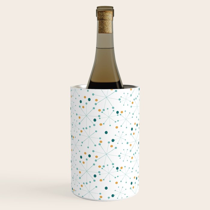 Mid-Century Modern Art Atomic StarDots Pattern 1.0 Wine Chiller Gallery Image 3